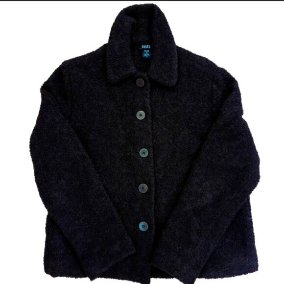 Eileen Fisher Nubby Knit Textured Wool Warm Fall Chic Jacket Shacket Coat - Picture 1 of 4